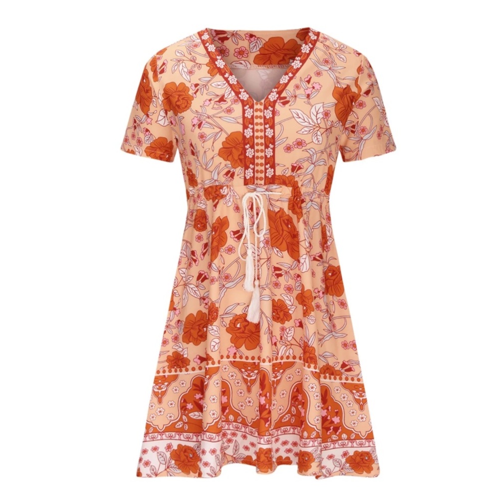 Bohemian floral dress size small - Picture 4 of 11
